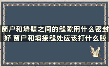 窗户和墙壁之间的缝隙用什么密封好 窗户和墙接缝处应该打什么胶